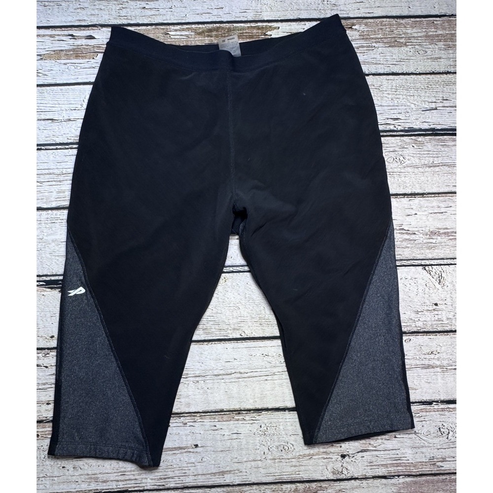 Physiclo Pro Resistance Capris‎ Running Training Wear Black Gray Women's 2XL
